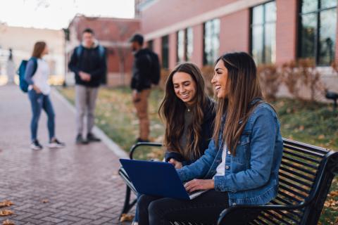 two students on bench